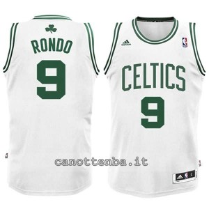 canotta basket bambino boston celtics rajon rondo #9 bianca