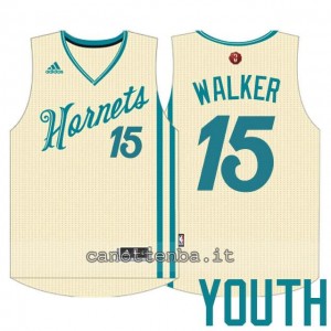 canotta basket bambino charlotte hornets kemba walker #15 natale 2015