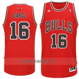 canotta basket bambino chicago bulls pau gasol #16 rosso