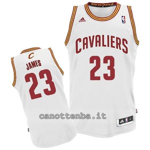 canotta basket bambino cleveland cavaliers lebron james #23 bianca