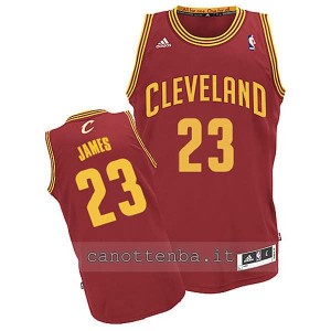 canotta basket bambino cleveland cavaliers lebron james #23 rosso