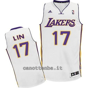 canotta basket bambino los angeles lakers jeremy lin #17 bianca