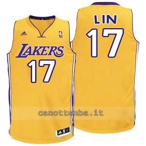 canotta basket bambino los angeles lakers jeremy lin #17 giallo