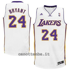 canotta basket bambino los angeles lakers kobe bryant #24 bianca