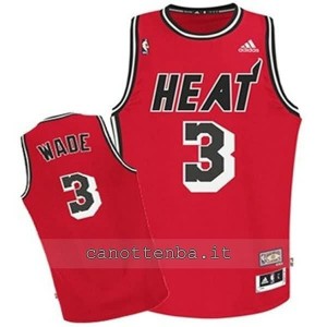 canotta basket bambino miami heat dwyane wade #3 classico