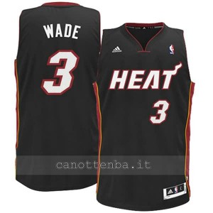 canotta basket bambino miami heat dwyane wade #3 nero