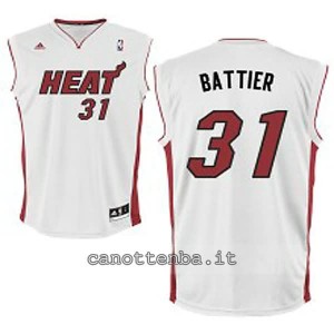 canotta basket bambino miami heat shane battier #31 bianca