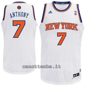 canotta basket bambino new york knicks carmelo anthony #7 bianca