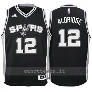 canotta basket bambino san antonio spurs LaMarcus aldridge #12 nero