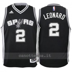 canotta basket bambino san antonio spurs kawhi leonard #2 nero