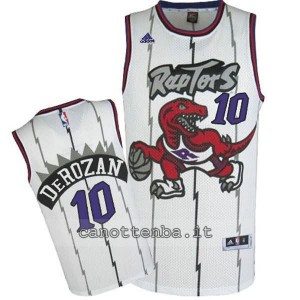 canotta basket bambino toronto raptors DeMar DeRozan #10 bianca