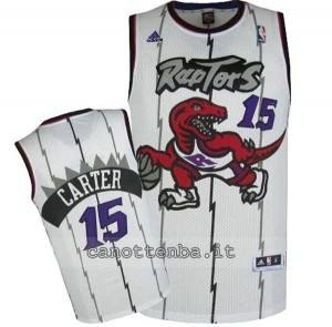 canotta basket bambino toronto raptors vince carter #15 bianca