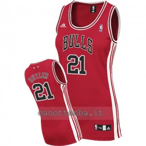 canotta basket donna chicago bulls jimmy butler #21 rosso