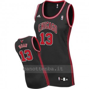 canotta basket donna chicago bulls joakim noah #13 nero