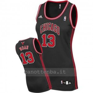 canotta basket donna chicago bulls joakim noah #13 nero