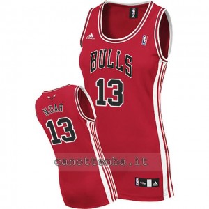 canotta basket donna chicago bulls joakim noah #13 rosso