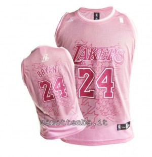 canotta basket donna los angeles lakers kobe bryant #24 rosa