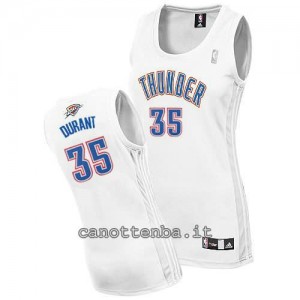 canotta basket donna oklahoma city thunder kevin durant #35 bianca