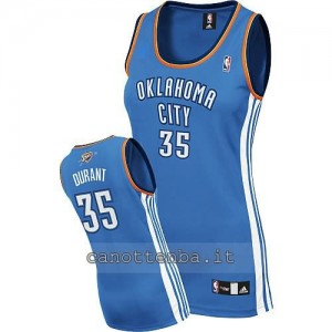 canotta basket donna oklahoma city thunder kevin durant #35 blu