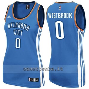 canotta basket donna oklahoma city thunder russell westbrook #0 blu