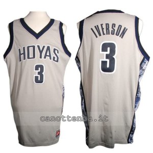 Canotta ncaa georgetown hoyas allen iverson #3 grigio