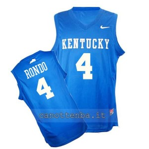 Canotta ncaa kentucky wildcats rajon rondo #4 blu