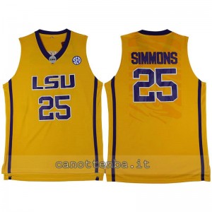 Canotta ncaa louisiana state university ben simmons #25 giallo