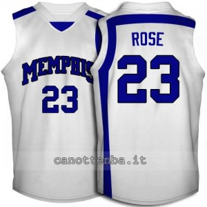 Canotta ncaa memphis tigers derrick rose #23 bianca