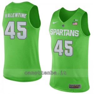 Canotta ncaa michigan state spartans denzel valentine #4#5 verde