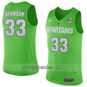 Canotta ncaa michigan state spartans magic johnson #33 verde