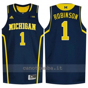 Canotta ncaa michigan wolverines glenn robinson #1 blu