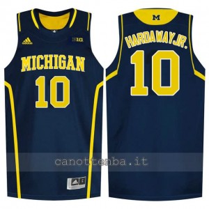 Canotta ncaa michigan wolverines tim hardaway #10 blu