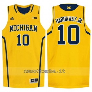 Canotta ncaa michigan wolverines tim hardaway #10 giallo