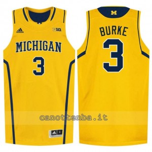 Canotta ncaa michigan wolverines trey burke #3 giallo