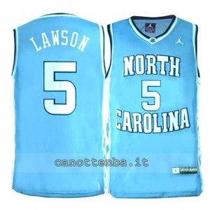 Canotta ncaa north carolina tar heels ty lawson #5 blu