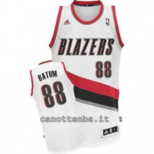 Canotta nicolas batum #88 portland trail blazers revolution 30 bianca