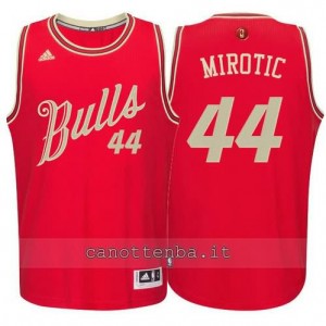 Canotta nikola mirotic #44 chicago bulls natale 2015 rosso