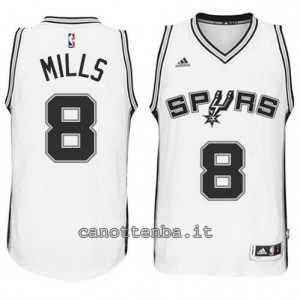 Canotta patty mills #8 san antonio spurs 2014-2015 bianca