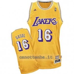 Canotta pau gasol #16 los angeles lakers hwc giallo