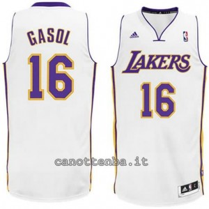 Canotta pau gasol #16 los angeles lakers revolution 30 bianca