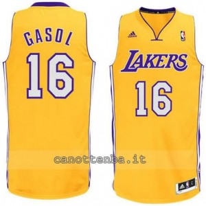 Canotta pau gasol #16 los angeles lakers revolution 30 giallo