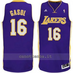 Canotta pau gasol #16 los angeles lakers revolution 30 porpora