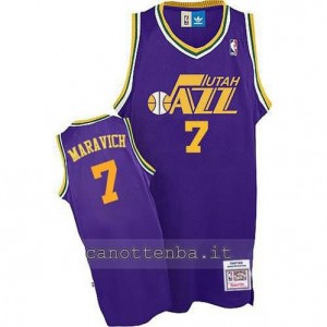 Canotta pete maravich #7 utah jazz porpora