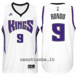 Canotta rajon rondo #9 sacramento kings 2014-2015 bianca