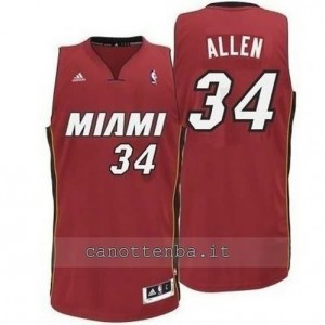 Canotta ray allen #34 miami heat revolution 30 rosso