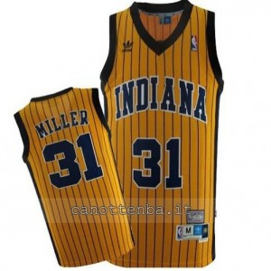 Canotta reggie miller #31 indiana pacers striscia giallo