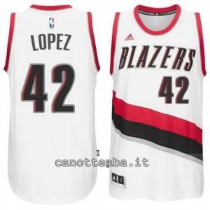 Canotta robin lopez #42 portland trail blazers 2014-2015 bianca