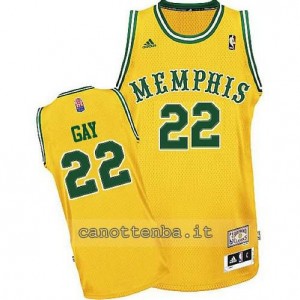 Canotta rudy gay #22 memphis grizzlies classico giallo