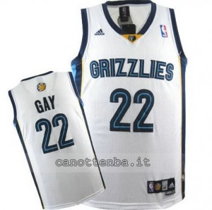 Canotta rudy gay #22 memphis grizzlies revolution 30 bianca