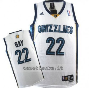 Canotta rudy gay #22 memphis grizzlies revolution 30 bianca